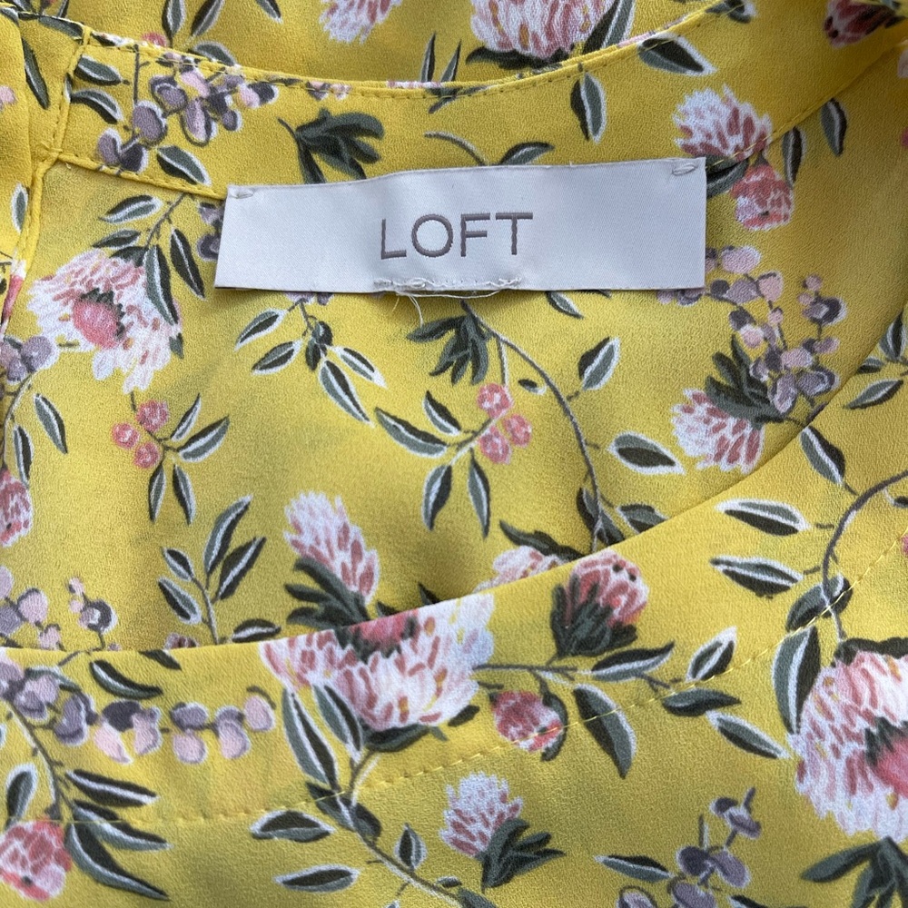LOFT Yellow Boxy T-Shirt with Relaxed Fit - Picture 6 of 7